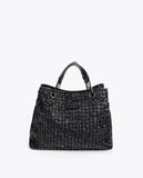 Ruched Leather Effect Bag