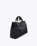Ruched Leather Effect Bag