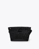 Ruched Faux Leather Crossbody