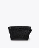 Ruched Faux Leather Crossbody