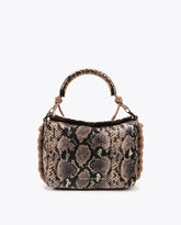 Bag with Metallic Personalized Handle Python Effect