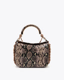 Bag with Metallic Personalized Handle Python Effect