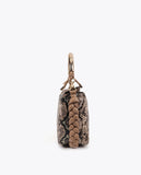 Bag with Metallic Personalized Handle Python Effect