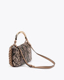 Bag with Metallic Personalized Handle Python Effect
