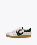 Sneakers with Snake Effect Details and Leather