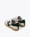 Sneakers with Snake Effect Details and Leather