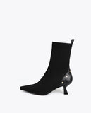 Sock-Style Boot with Snake Details