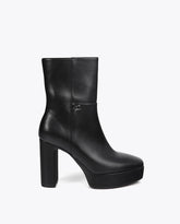 Platform Ankle Boot in Suede Effect