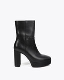 Platform Ankle Boot in Suede Effect