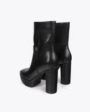 Platform Ankle Boot in Suede Effect