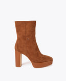 Platform Ankle Boot in Suede Effect