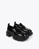 Square Toe Loafer with Stud Detail