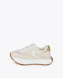 Platform Sneakers with Metallic Studs