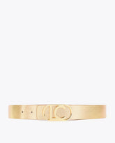 Reversible Belt with Metallic Oval Buckle