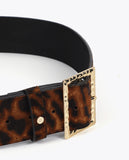 Wide Animal Print Belt
