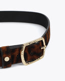 Narrow Leopard Print Belt