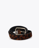 Narrow Leopard Print Belt