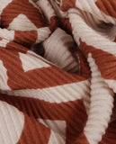 Two-tone Pleated Scarf