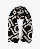 Two-tone Pleated Scarf