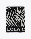 Zebra and Solid Print Scarf
