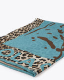 Double-Sided Tiger Face Print Scarf