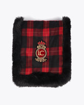 Reversible Tartan and Faux Fur Scarf