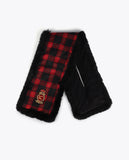 Reversible Tartan and Faux Fur Scarf