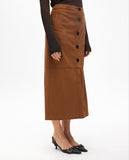 Midi Suede Pencil Skirt