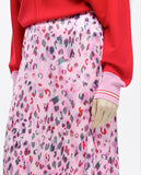 Animal Print A-line Midi Skirt