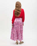 Animal Print A-line Midi Skirt