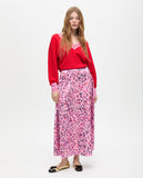 Animal Print A-line Midi Skirt