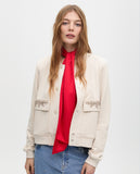 Bomber with Jewel Pocket Details