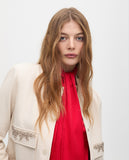 Bomber with Jewel Pocket Details