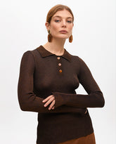 Fitted Sweater with Shiny Lurex