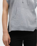 Hooded Sweater Vest with Shoulder Embellishments