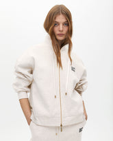 Zip-Opening Sweatshirt with Side Detail