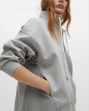 Zip-Opening Sweatshirt with Side Detail