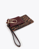 Bicolor Wallet with Oval Logo