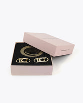 Metallic Reversible Belt Pack with Interchangeable Buckle