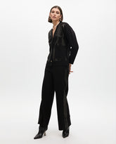 Sequined Side Knit Pants