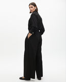 Pinstripe Lamé Pleat Trousers