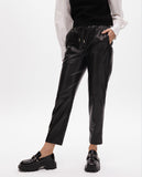 Faux Leather Jogger Pants