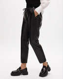 Faux Leather Jogger Pants