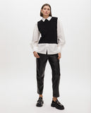 Faux Leather Jogger Pants