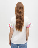 T-shirt with Ribbed Sleeve Detail