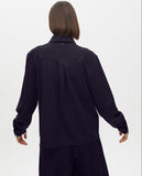 Lamé Pinstripe Shirt with Pockets