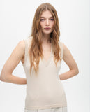 Basic Top with Lurex Contrast Detail