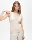 Basic Top with Lurex Contrast Detail