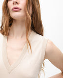 Basic Top with Lurex Contrast Detail