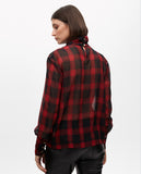 Bow Tie Animal Print and Tartan Shirt